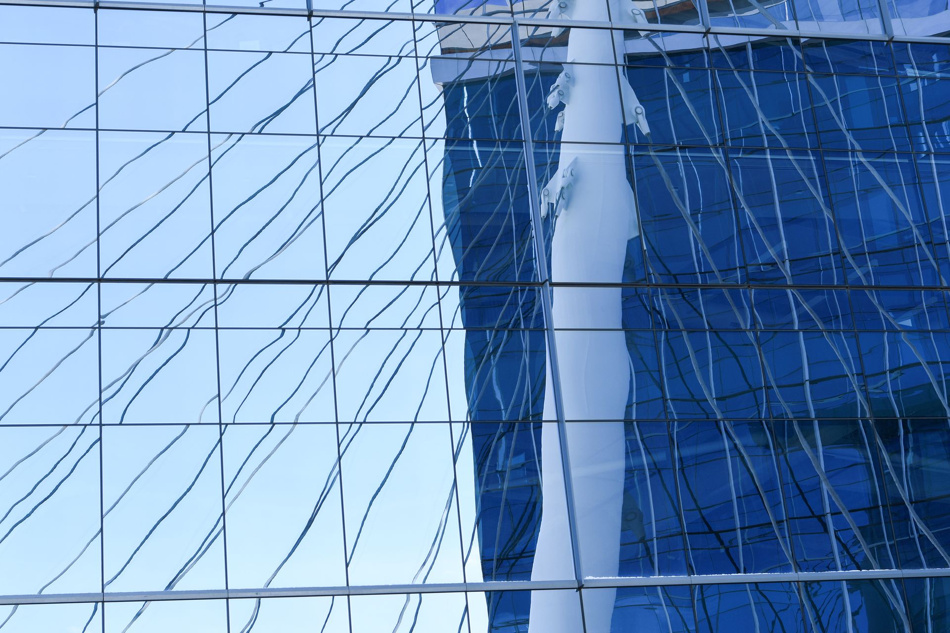 Abstract glass facade
